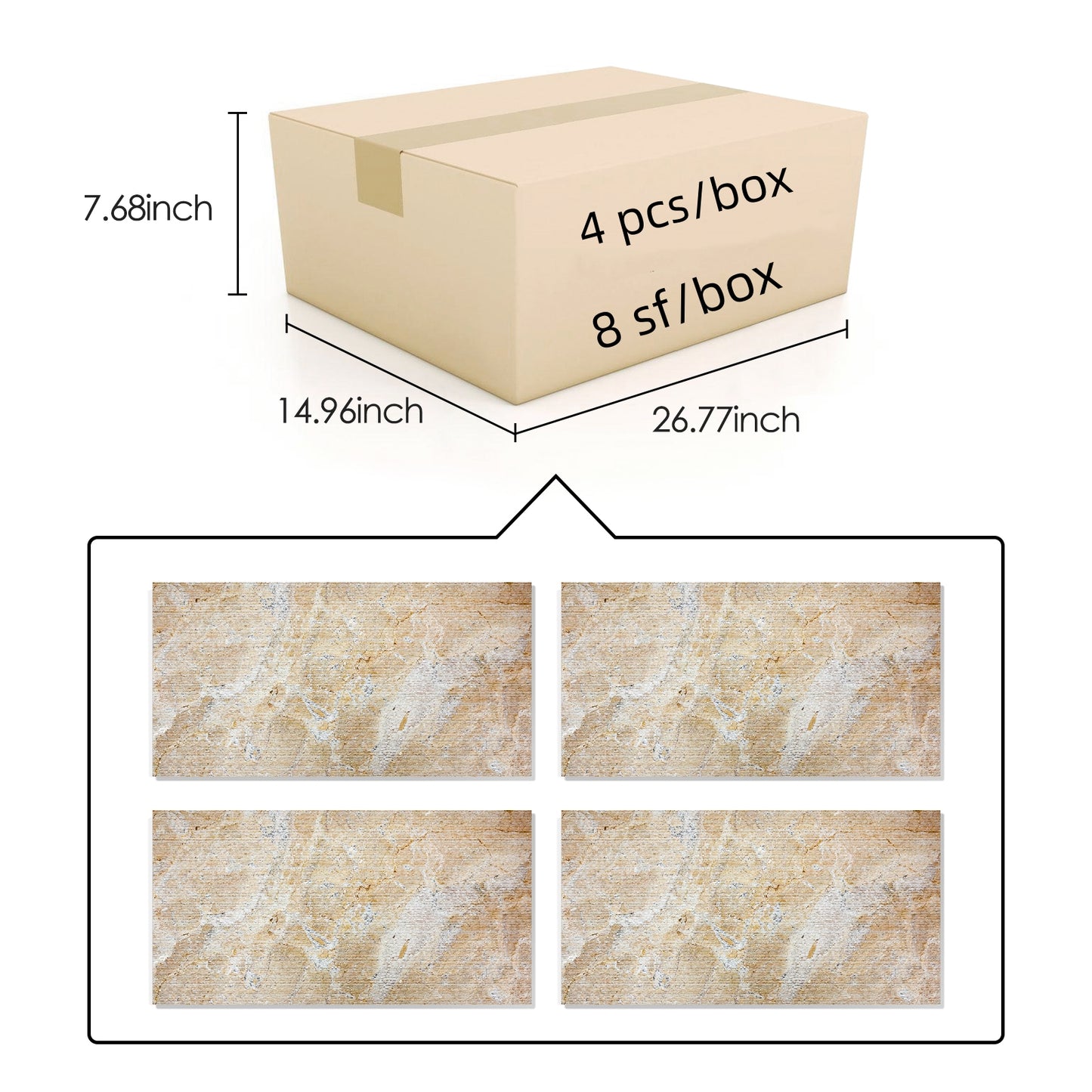 Cardboard shipping box dimensions in L x in W x in H holds  pcsbox