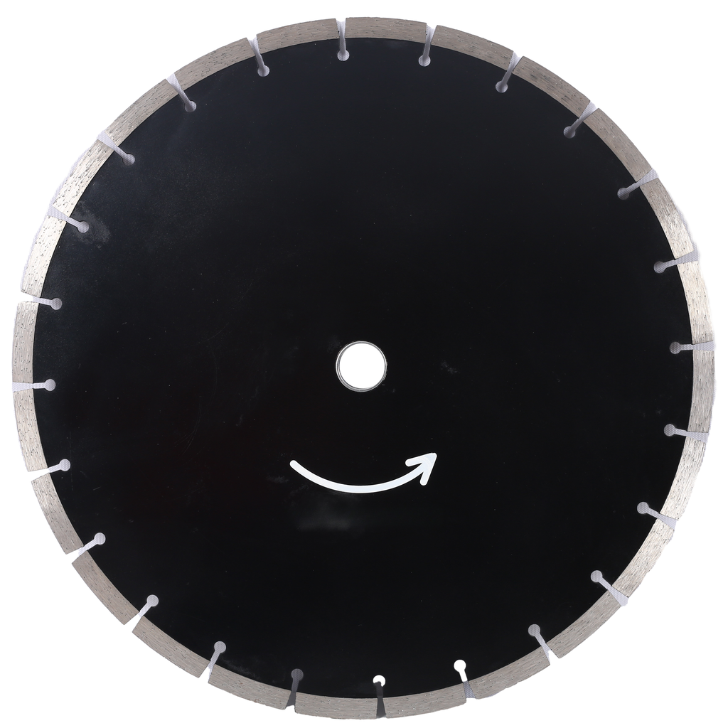 Black diamond cutting blade for concrete with segmented edge inch diameter
