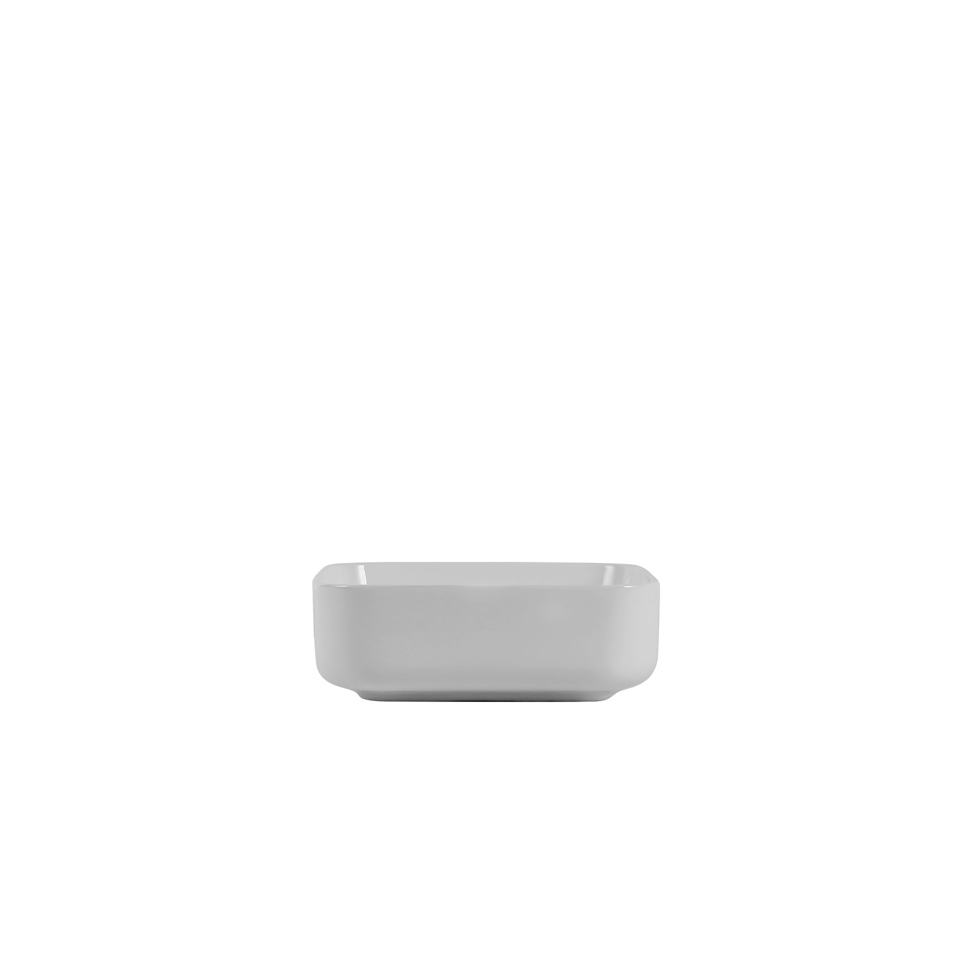 Minimalist grey ceramic square bowl for serving snacks or dips