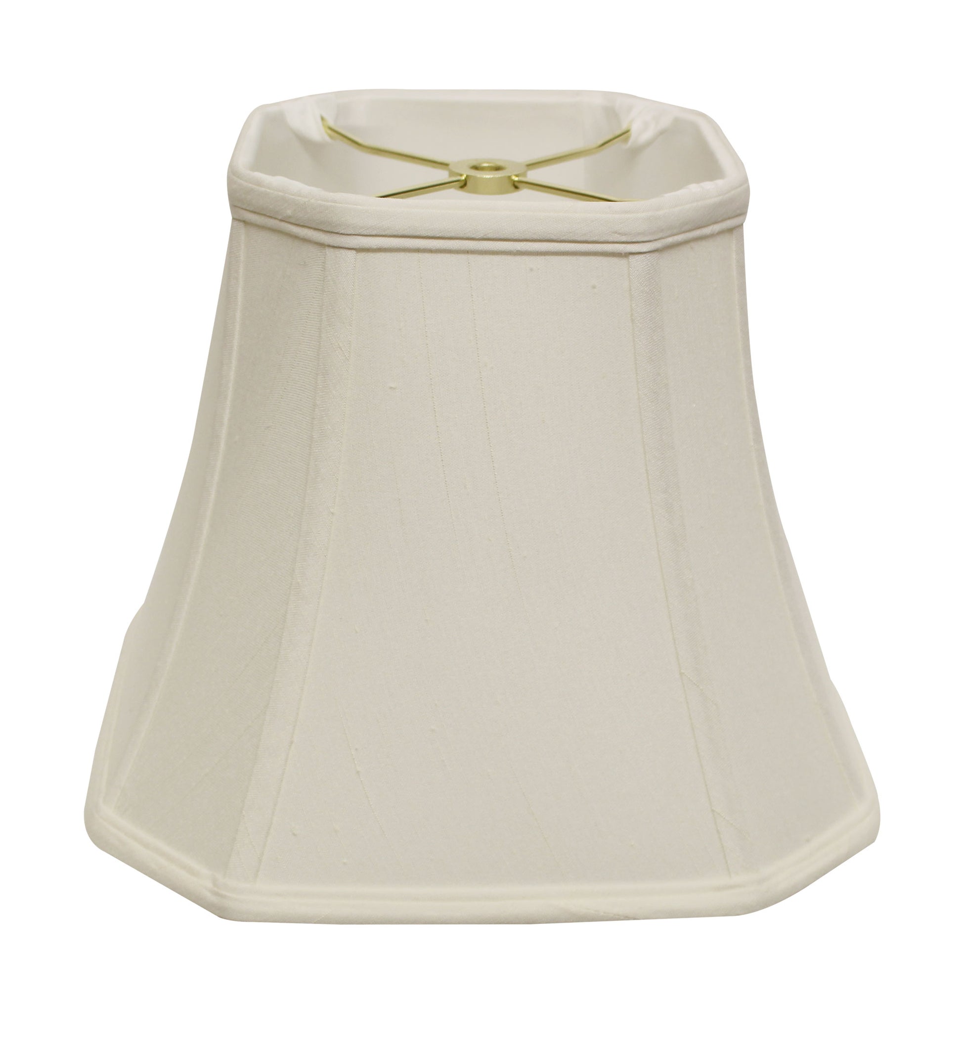 Cream linen bell lampshade with brass spider fitter  inch