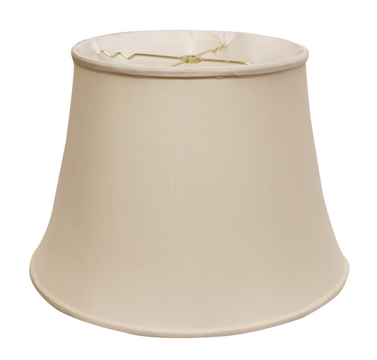 Classic bell lampshade in beige fabric with gold hardware ideal for accent lighting
