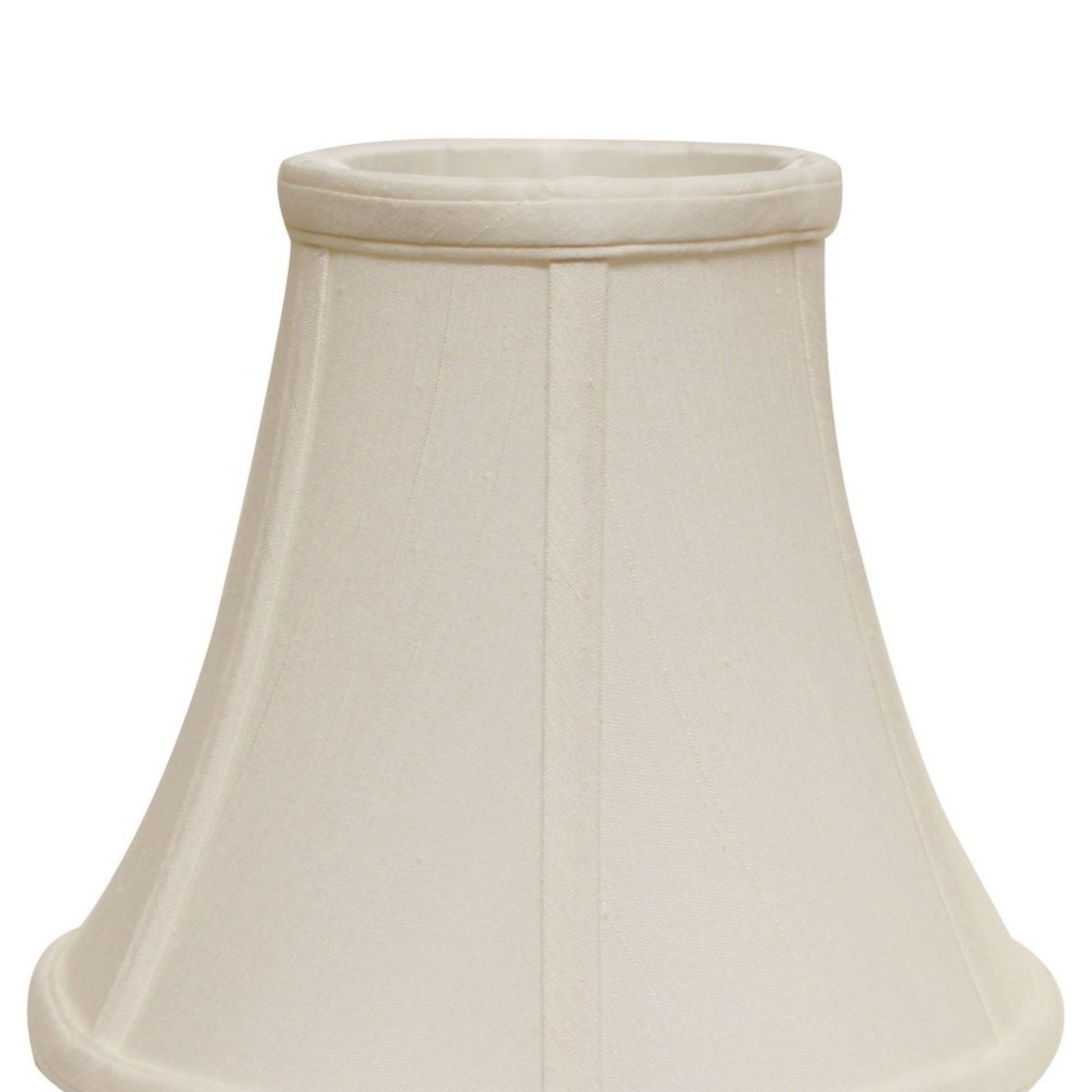 Cream fabric empire lampshade with pleated detail and sturdy frame