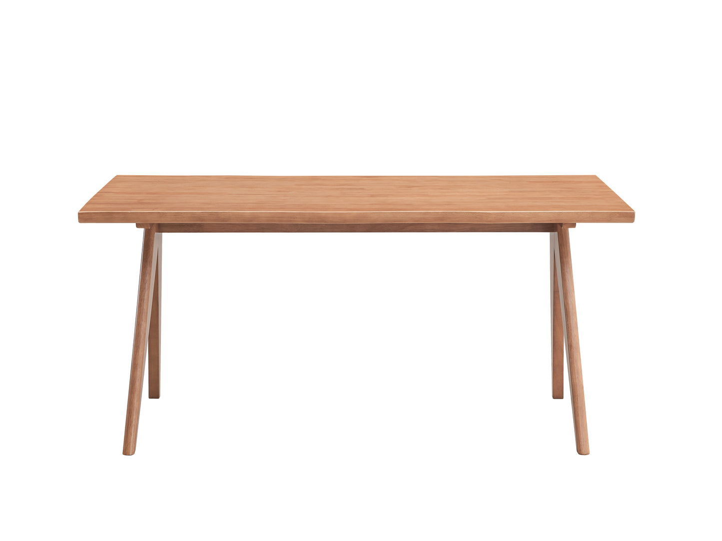 Modern wooden dining table with natural finish