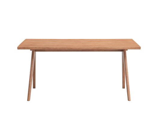 Modern wooden dining table with natural finish