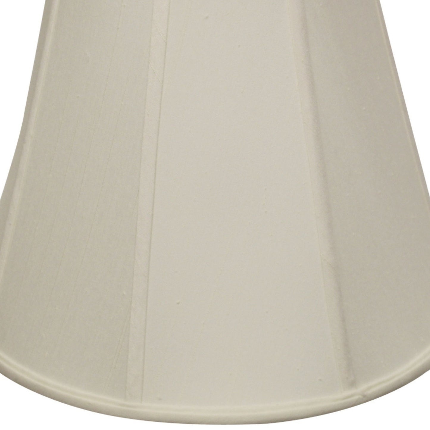 Creamcolored pleated empire lampshade with a fabric texture