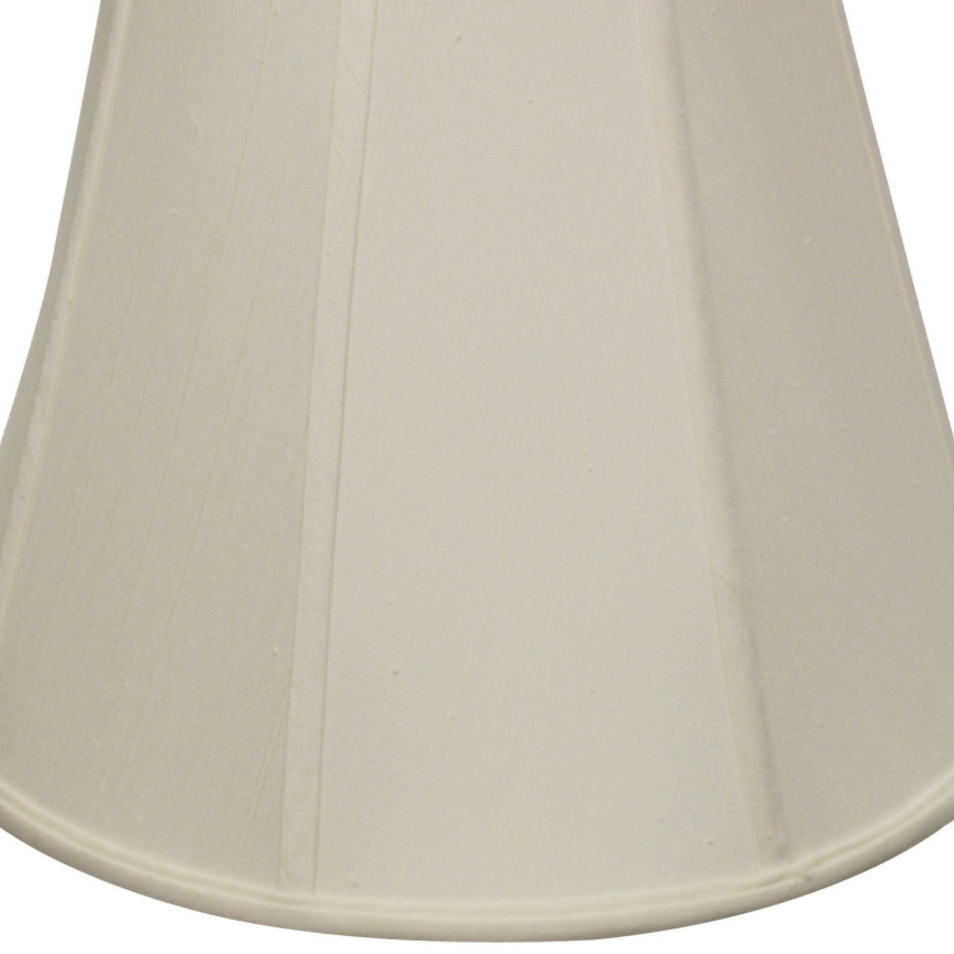 Creamcolored pleated empire lampshade with a fabric texture