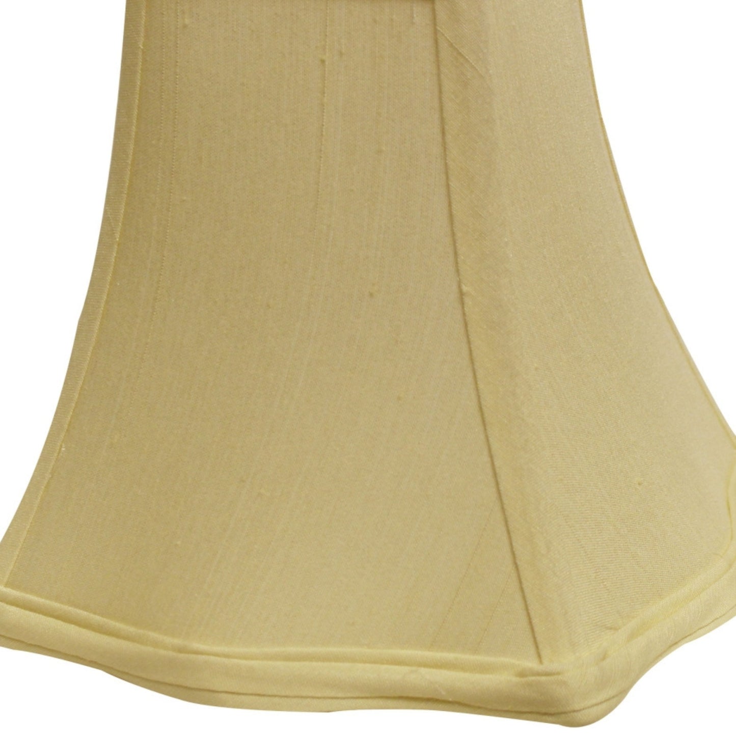Classic bellshaped lampshade in pale yellow linen fabric  inches tall