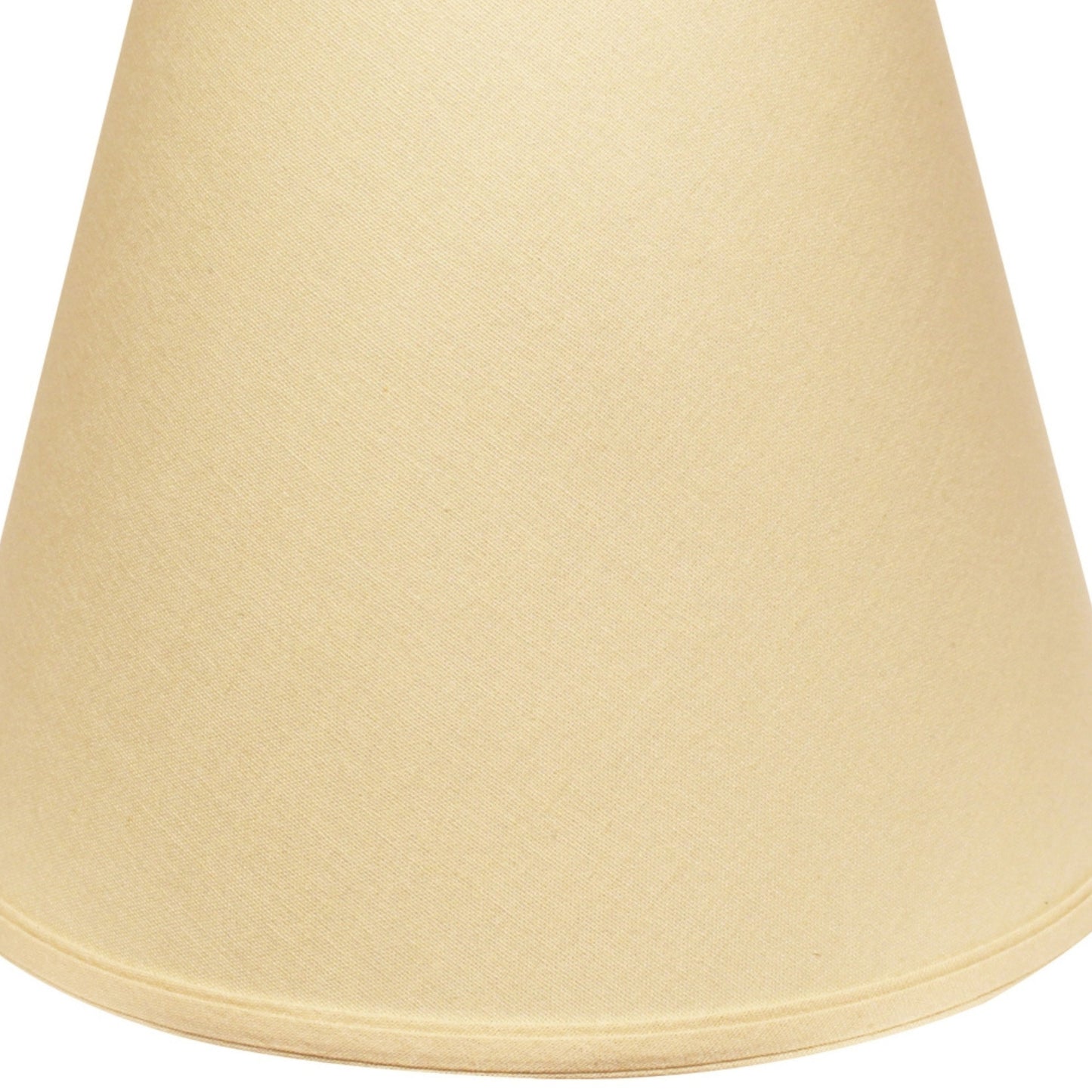 Natural linen empire lampshade in warm beige with a subtle weave pattern