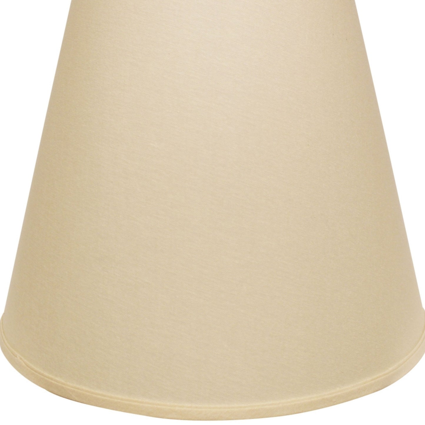 Cream linen empire lampshade with a textured fabric surface