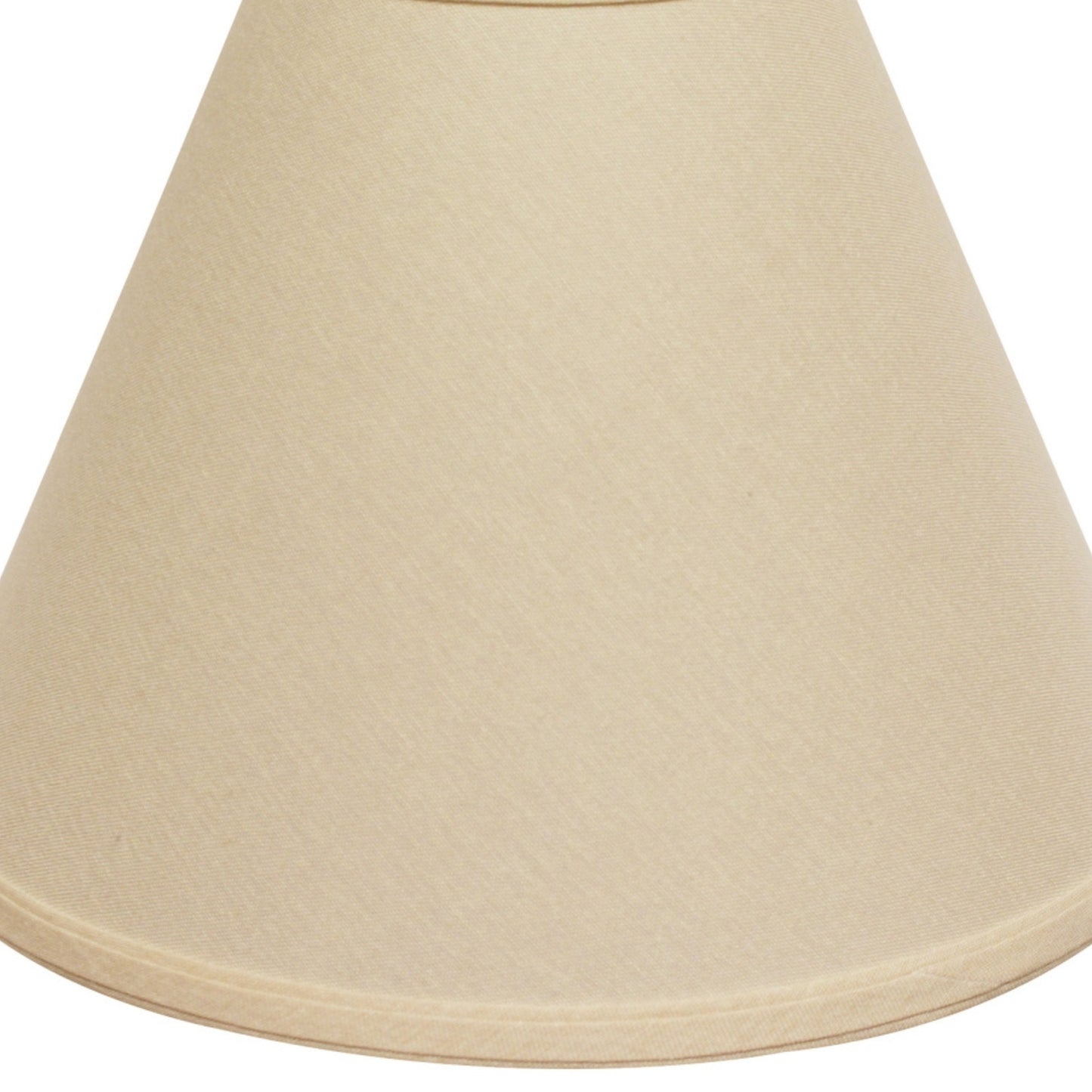 Beige fabric empire lampshade with a textured weave inch diameter