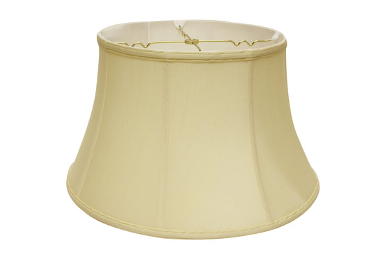 Elegant cream bell lamp shade with pleated fabric and gold trim