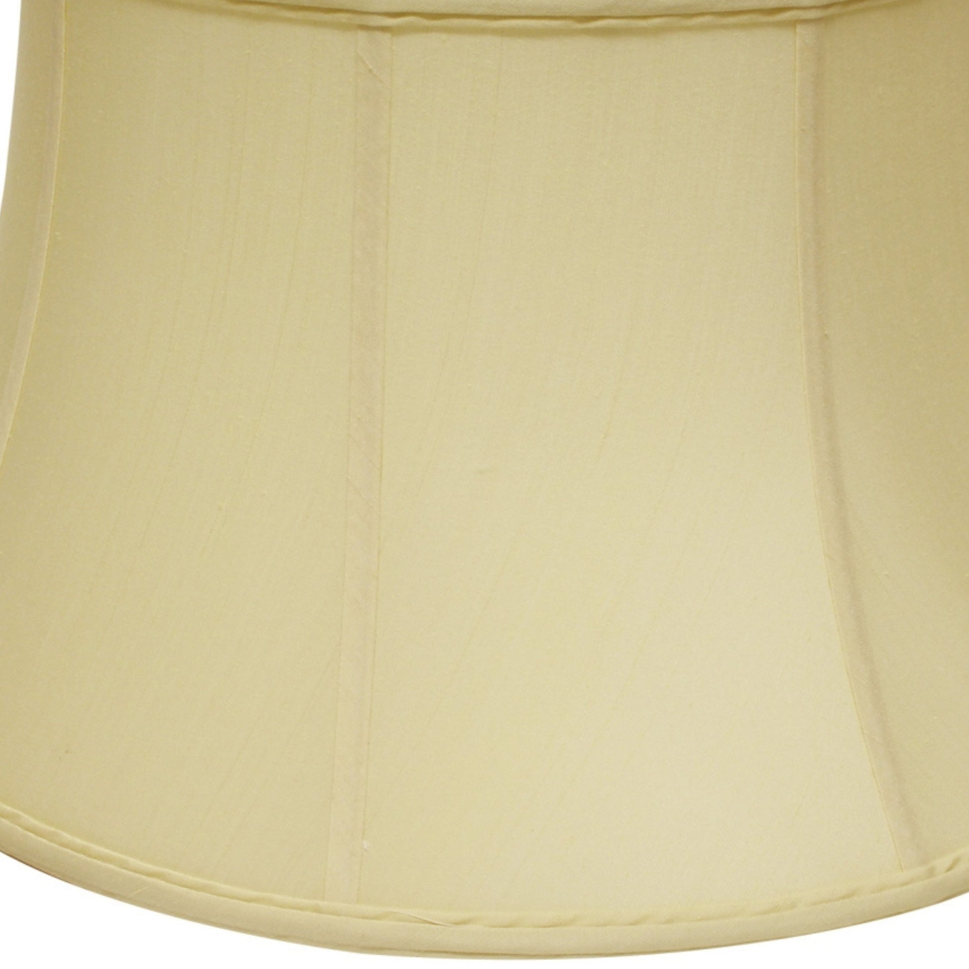 Beige bell lampshade with textured fabric for warm ambient lighting
