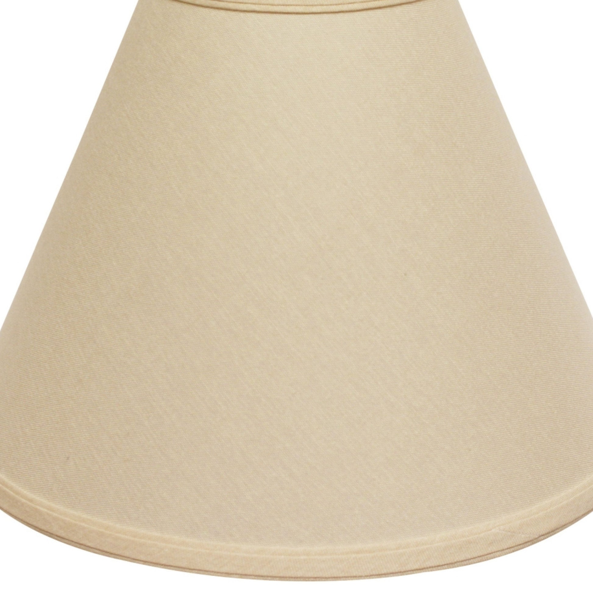 Tapered beige linen lampshade with subtle texture for classic home decor