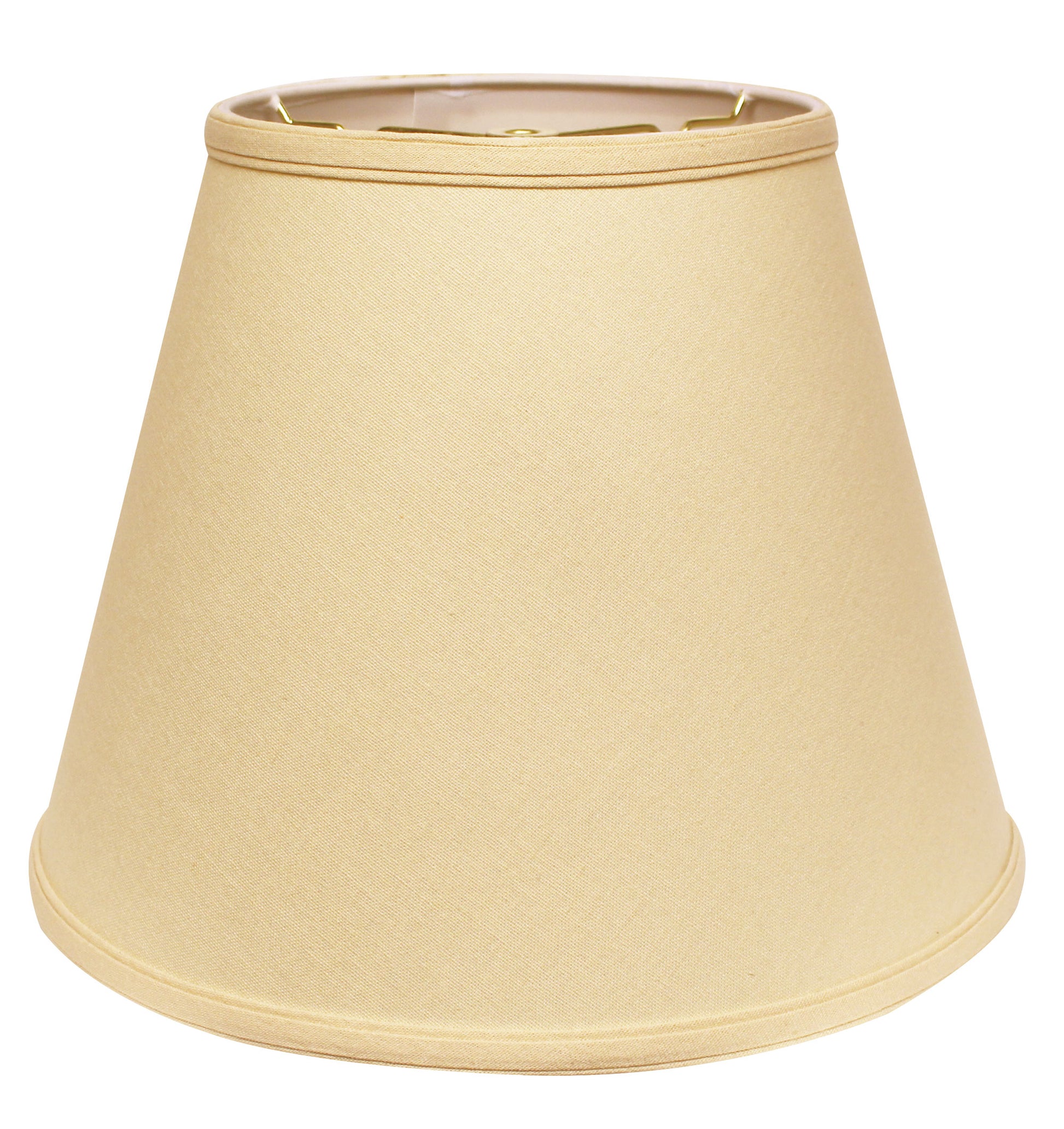 Cream linen drum lampshade with gold trim modern accent lighting