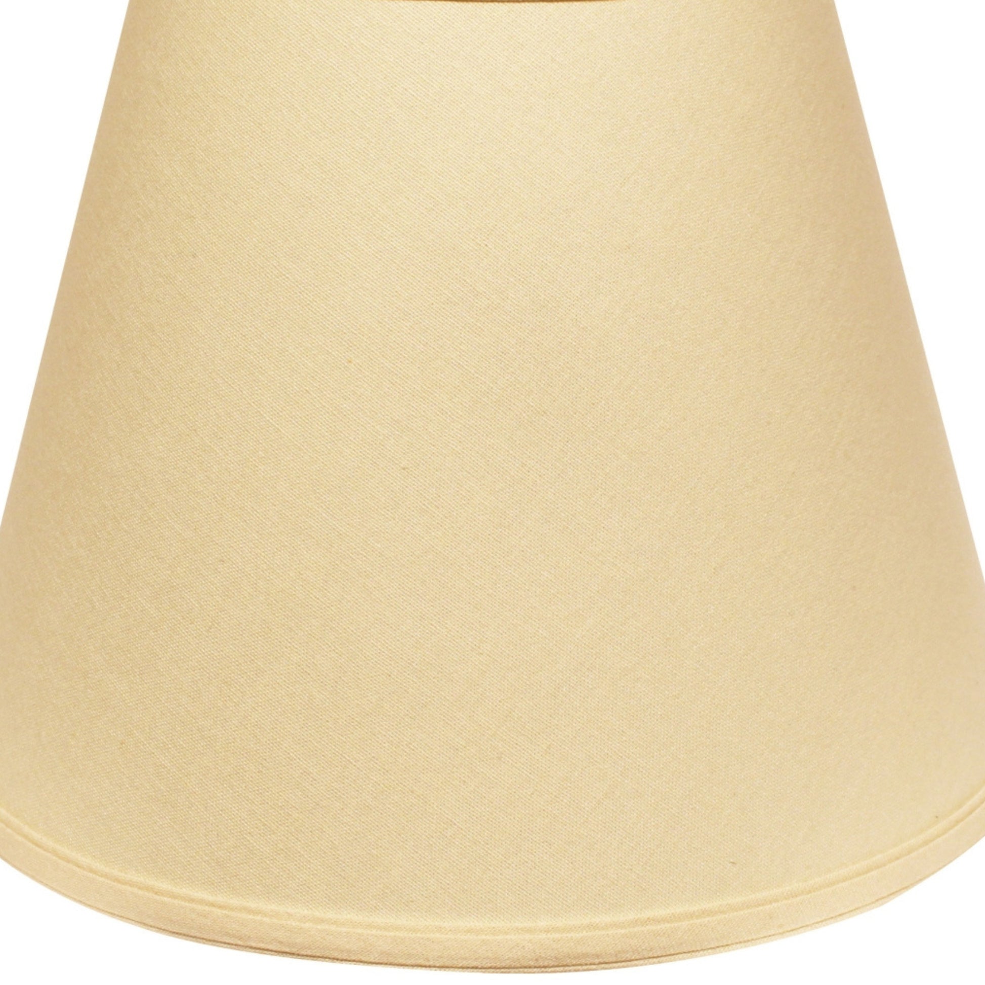 Cream fabric empire lampshade with textured weave inch diameter