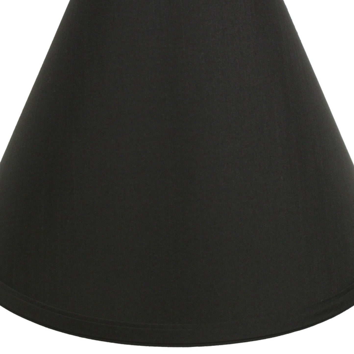 Black fabric lampshade with a conical design ideal for table lamps
