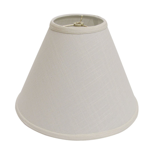 Light beige linen empire lampshade with gold fitter  inch diameter