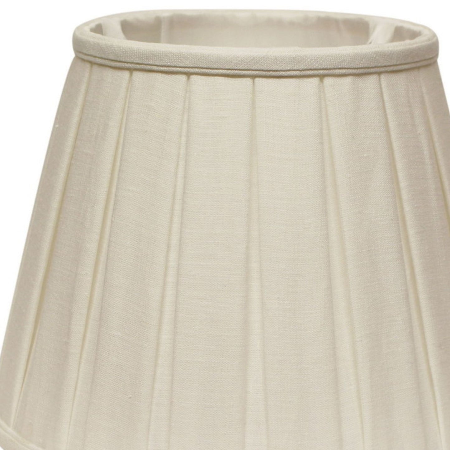 Cream pleated fabric lampshade with subtle texture for ambient lighting