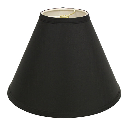 Classic black empire lampshade with gold spider fitter fabric shade