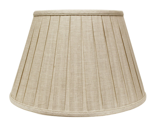 Natural linen pleated bell lampshade neutral beige tone for classic decor