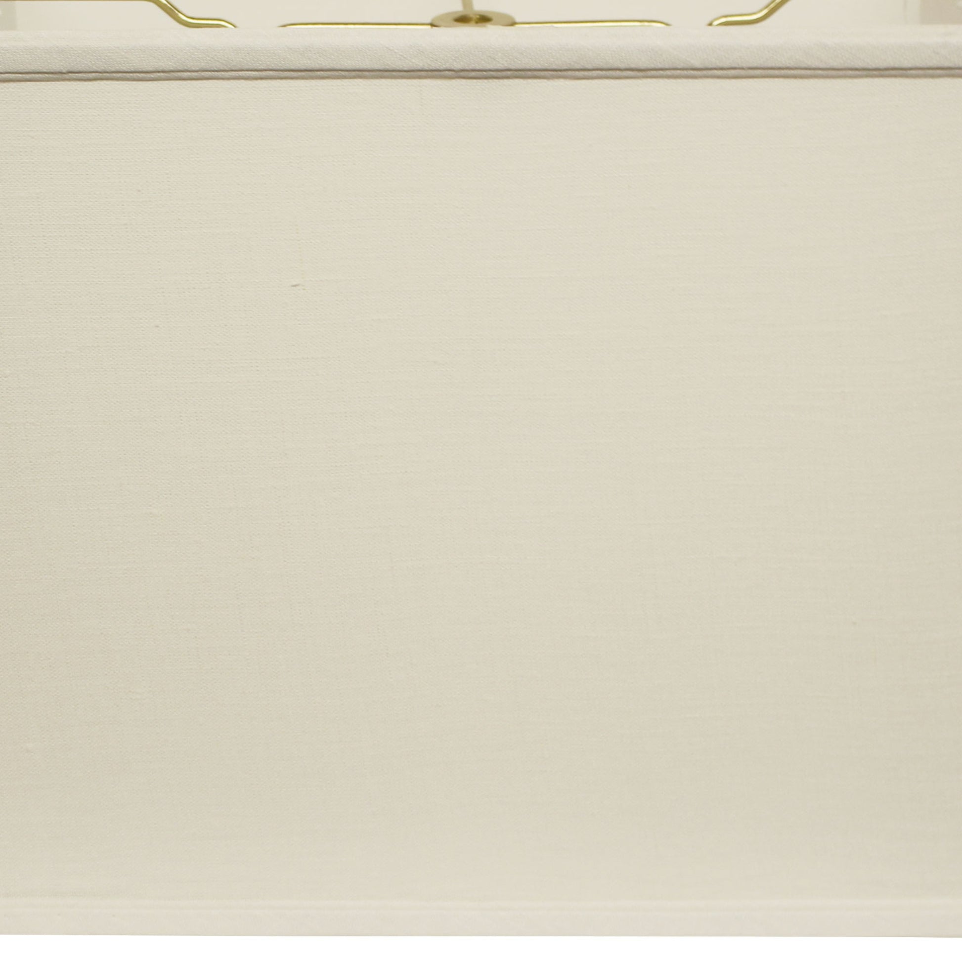 Cream rectangular lampshade with gold frame detail for ambient lighting