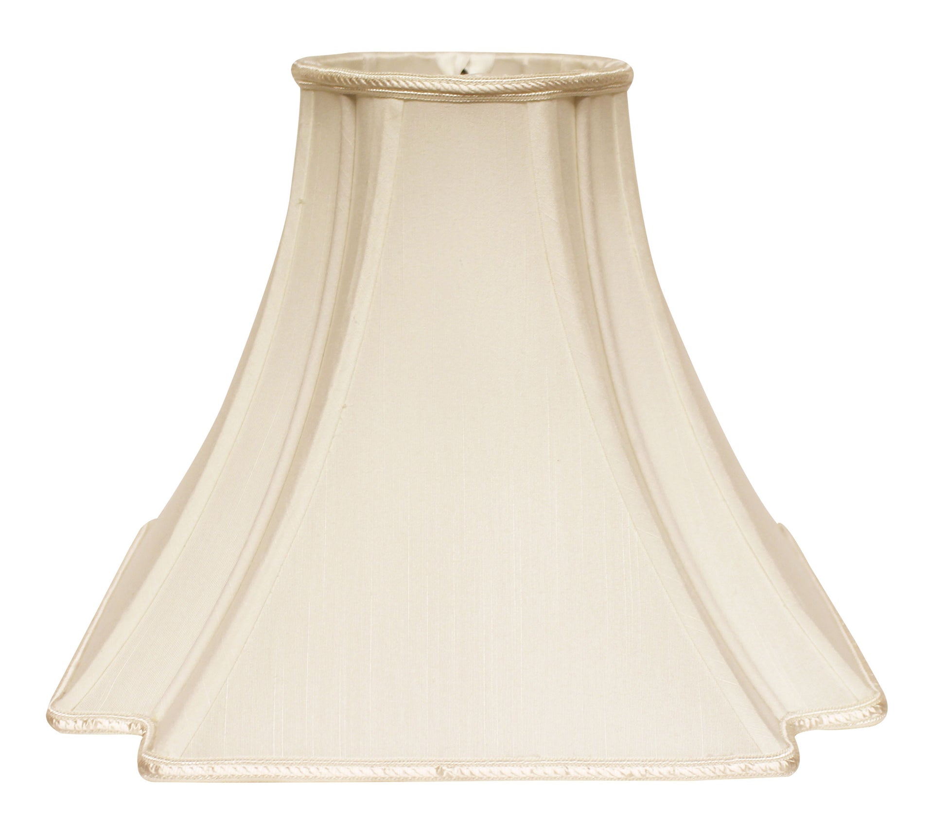 Beige pleated fabric lampshade with decorative trim for an elegant lighting accent