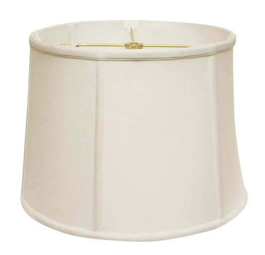 Cream linen drum lampshade with gold spider fitter  inch diameter