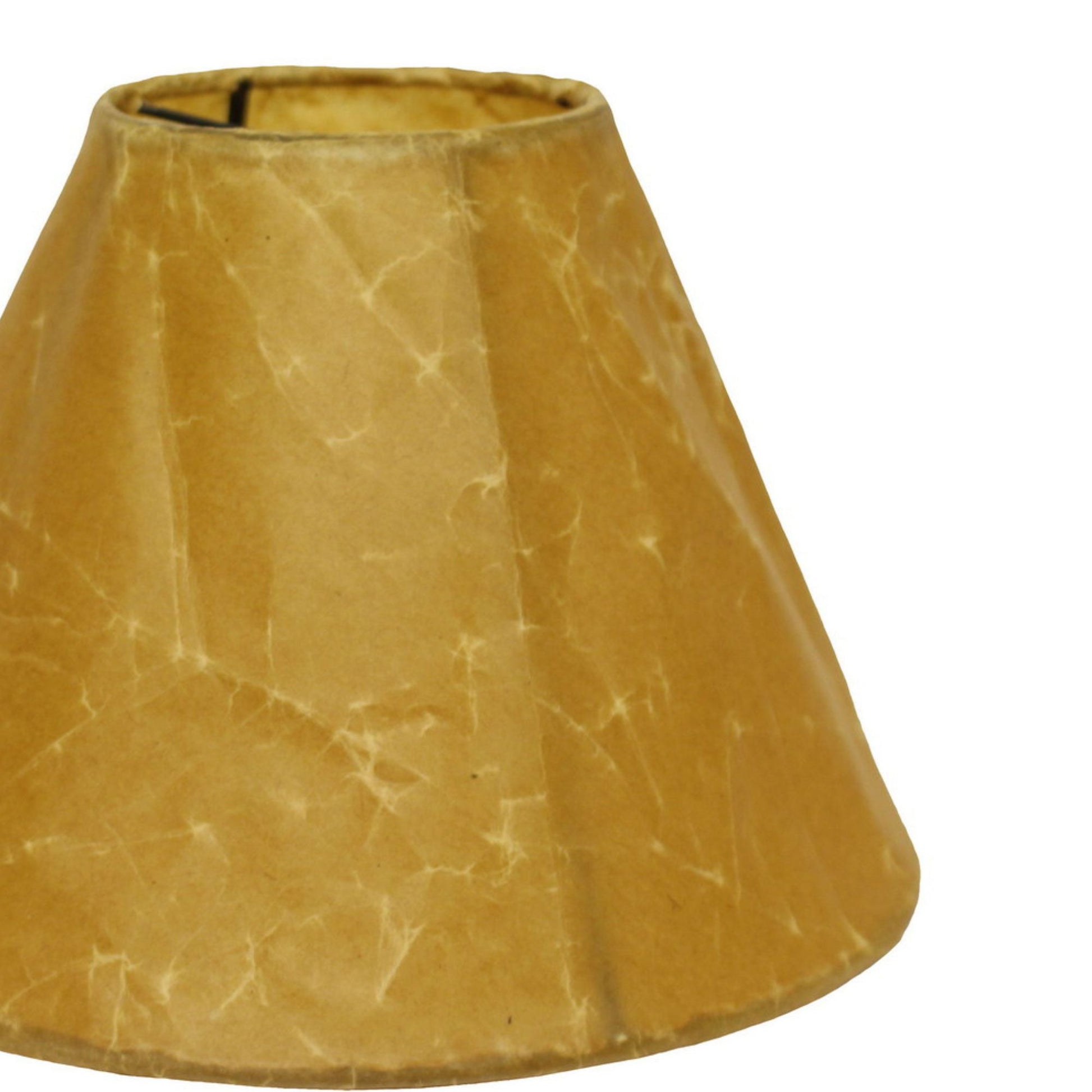 Textured tan conical lampshade with subtle marbled pattern perfect for accent lighting