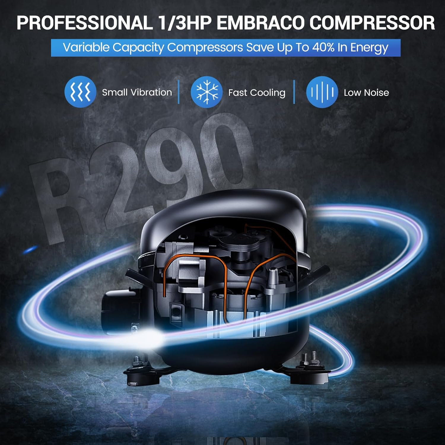 HP Embraco compressor with variable capacity for energy savings