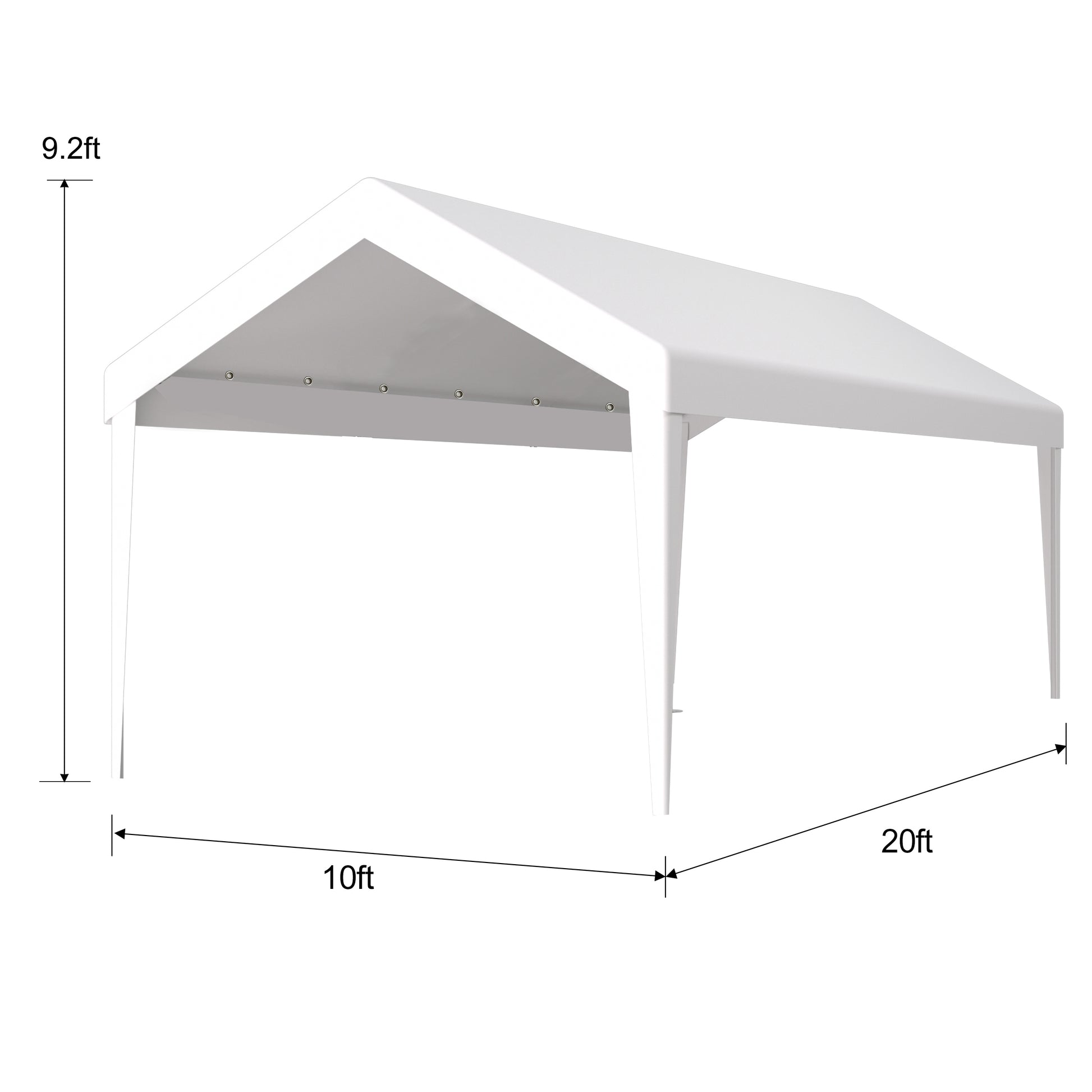 White xft canopy tent with ft peak height perfect for events