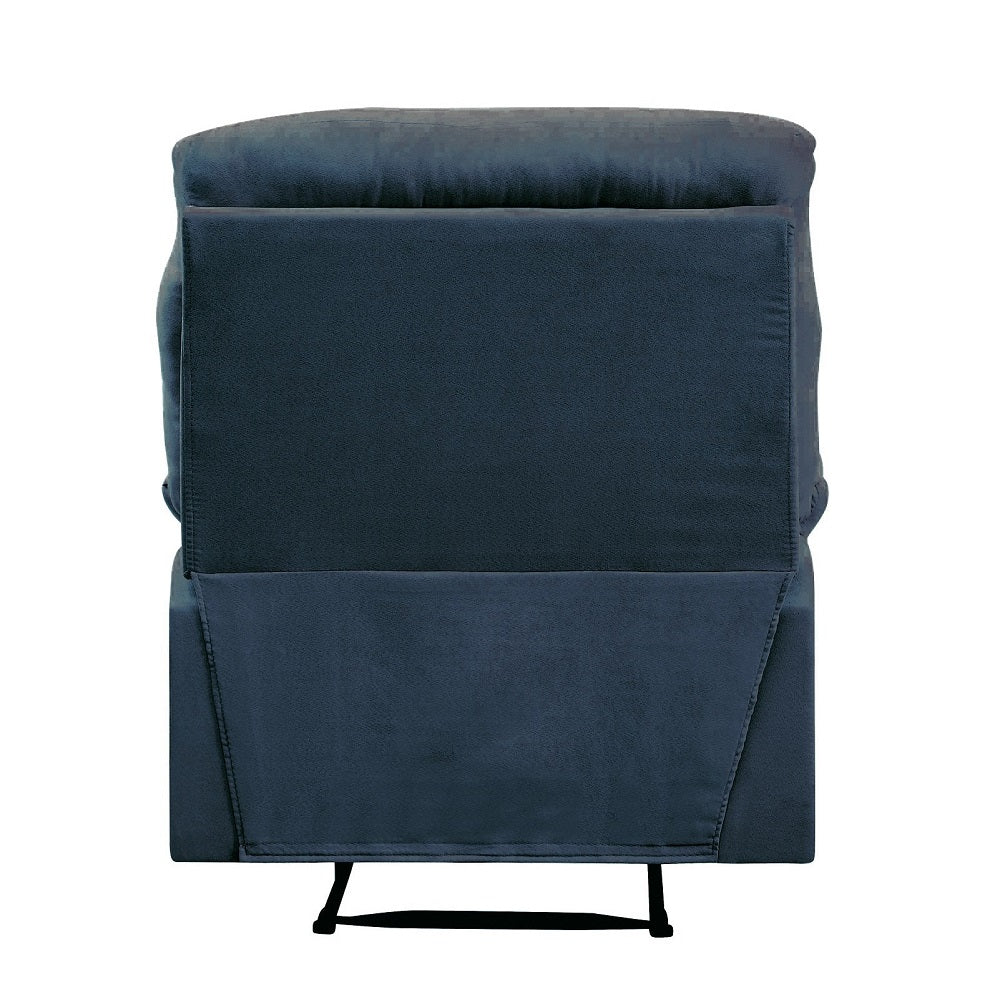 Deep navy velvet armchair back detail with plush cushioning