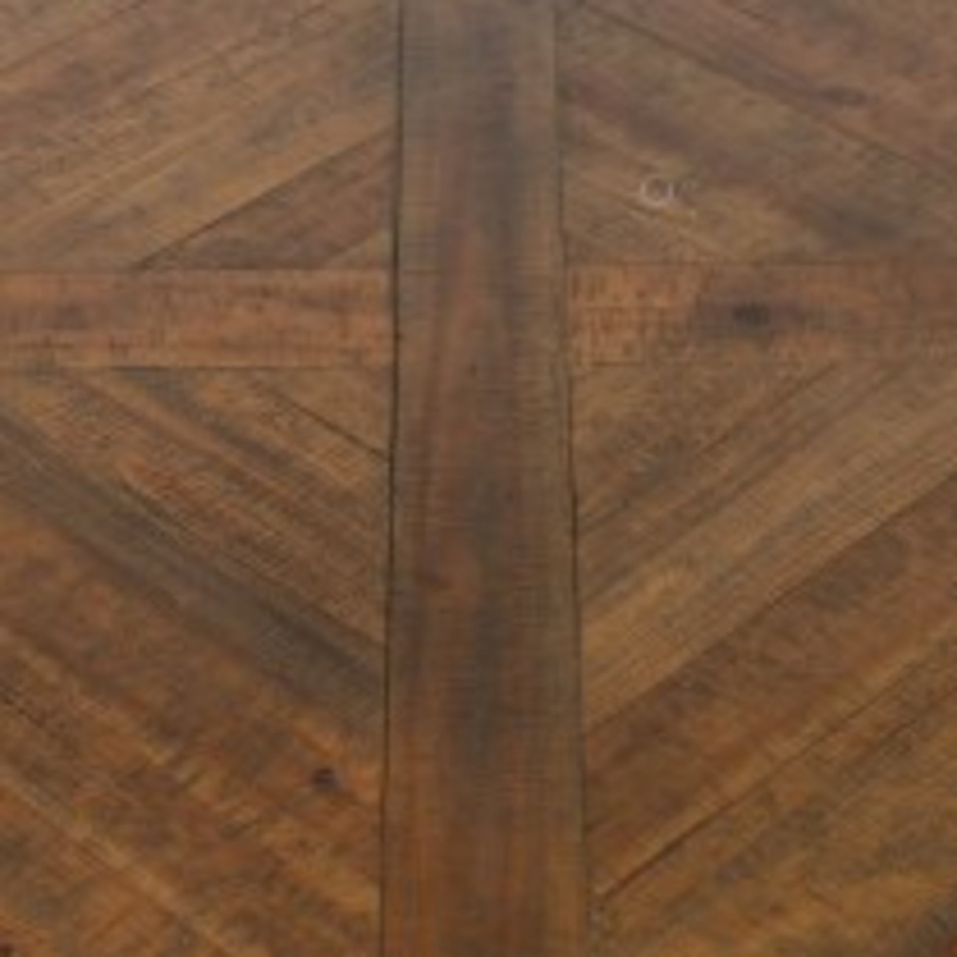 Textured dark wood tabletop with parquet pattern and rich grain details