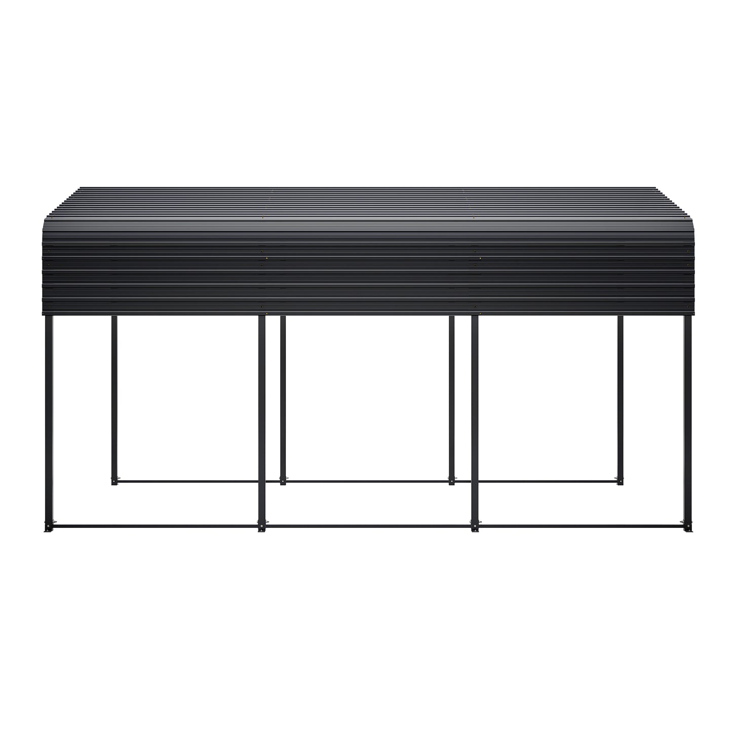 Sleek black media console with ribbed detailing and modern black metal legs for living rooms