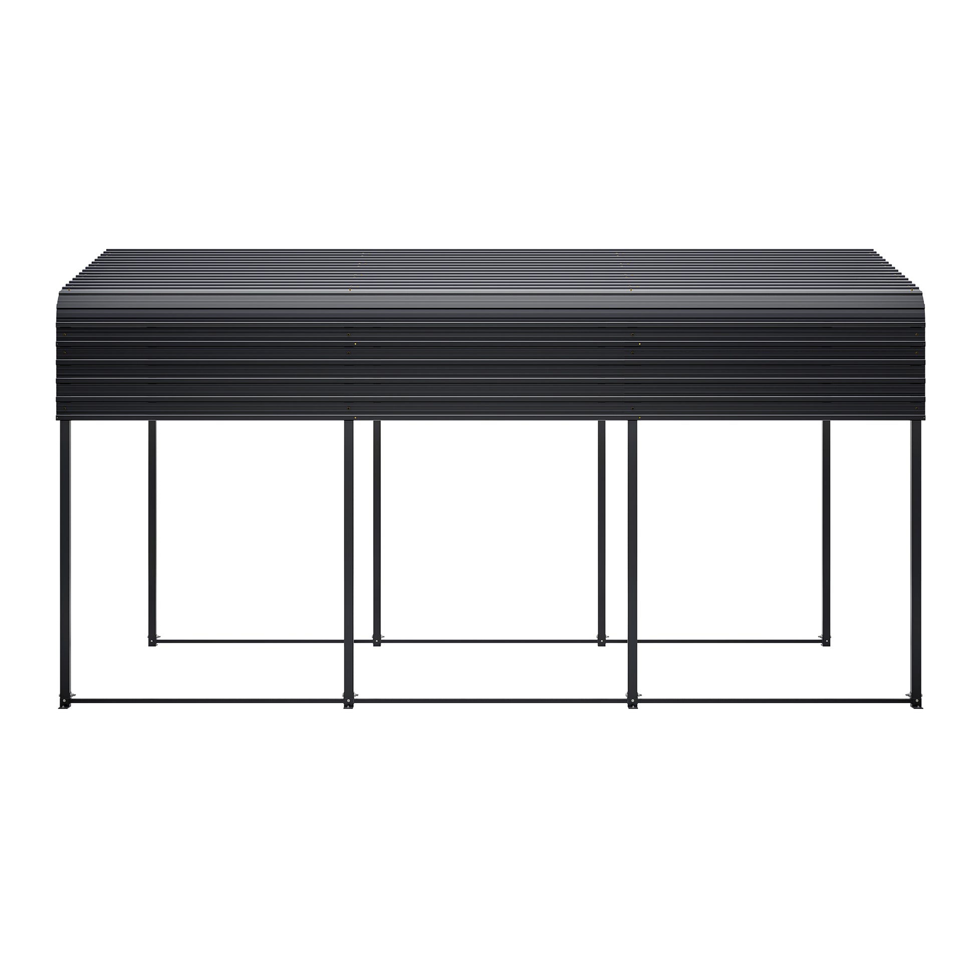 Sleek black media console with ribbed detailing and modern black metal legs for living rooms
