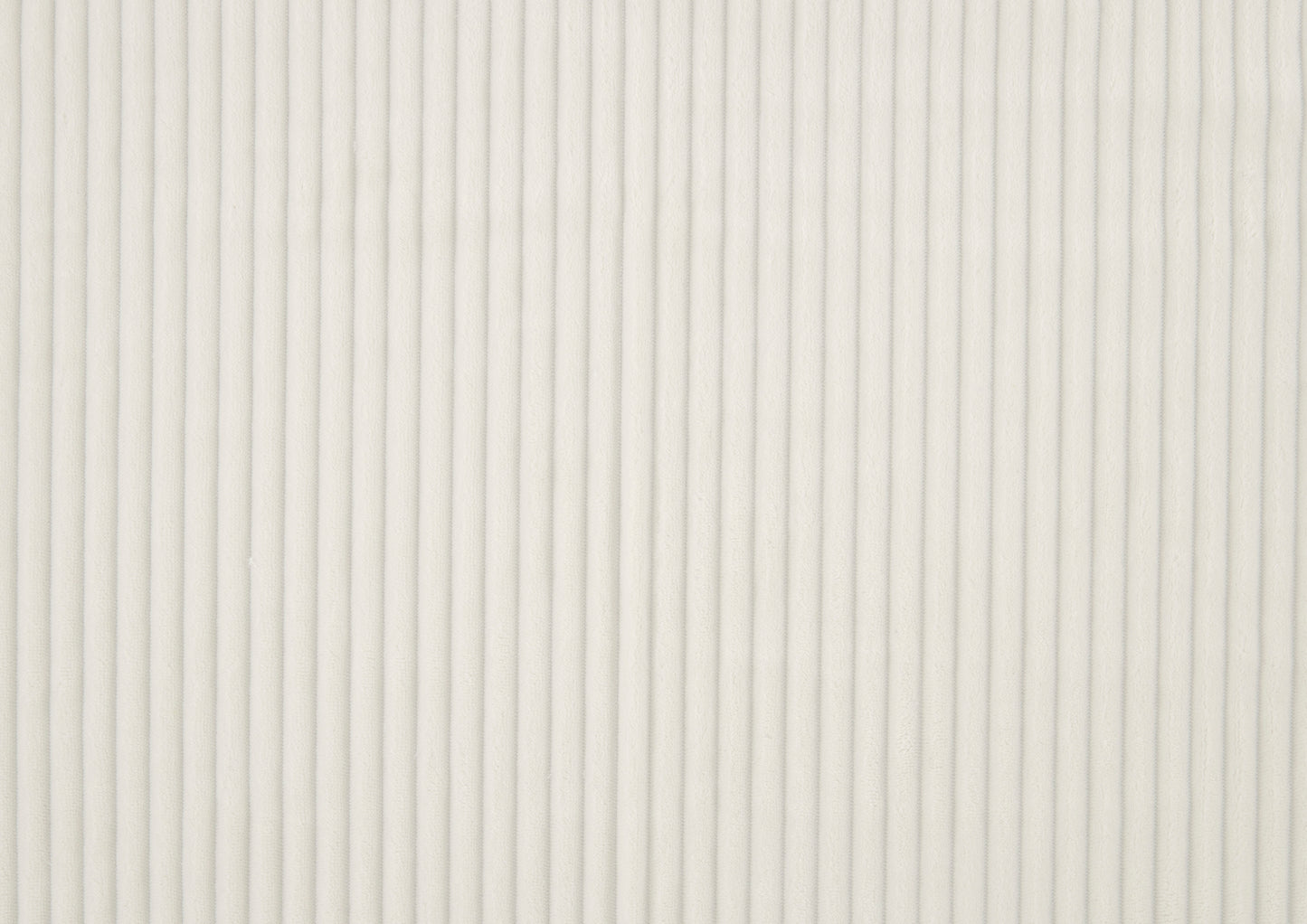 Cream corduroy fabric with narrow vertical ridges perfect for upholstery