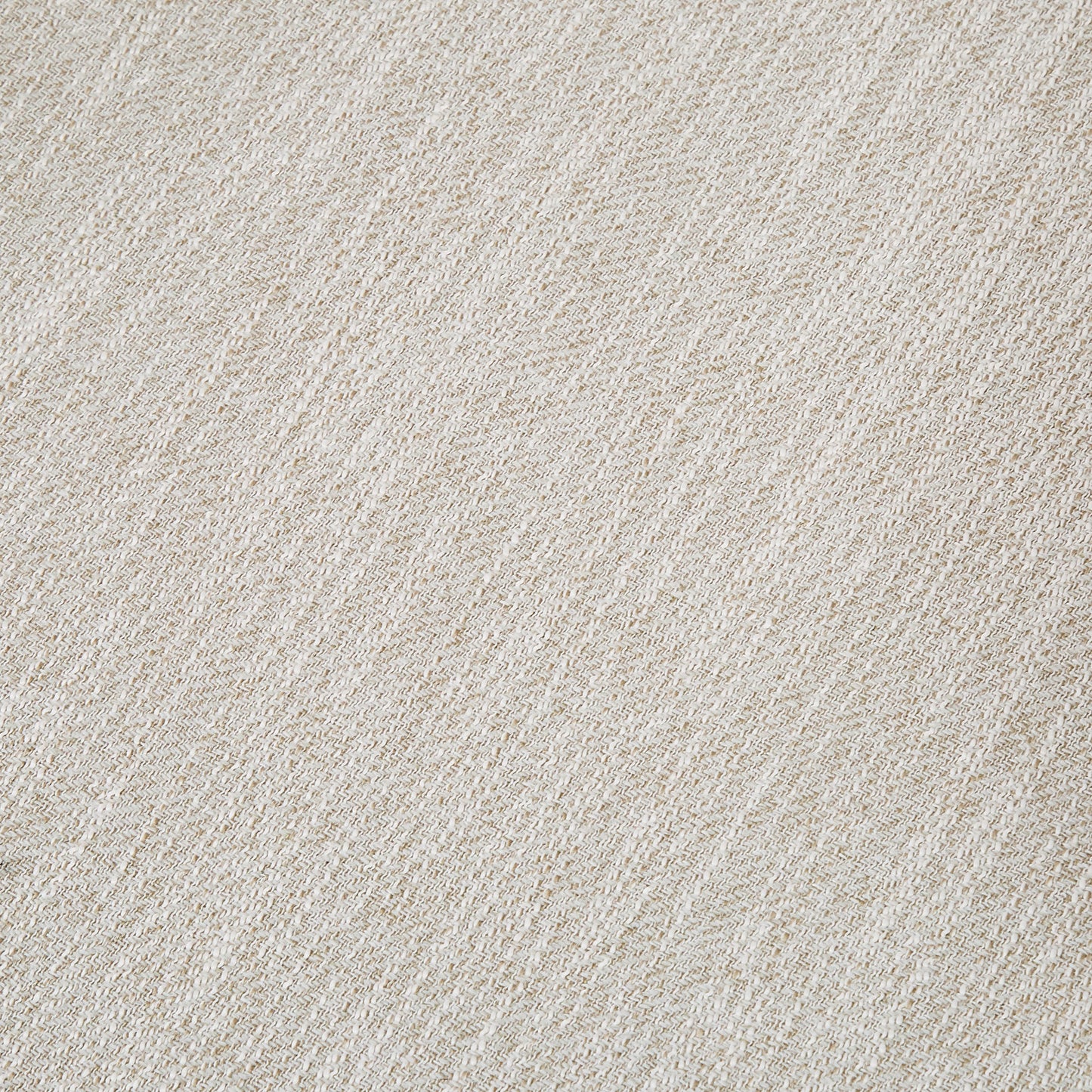Textured beige linen fabric with a subtle herringbone weave pattern