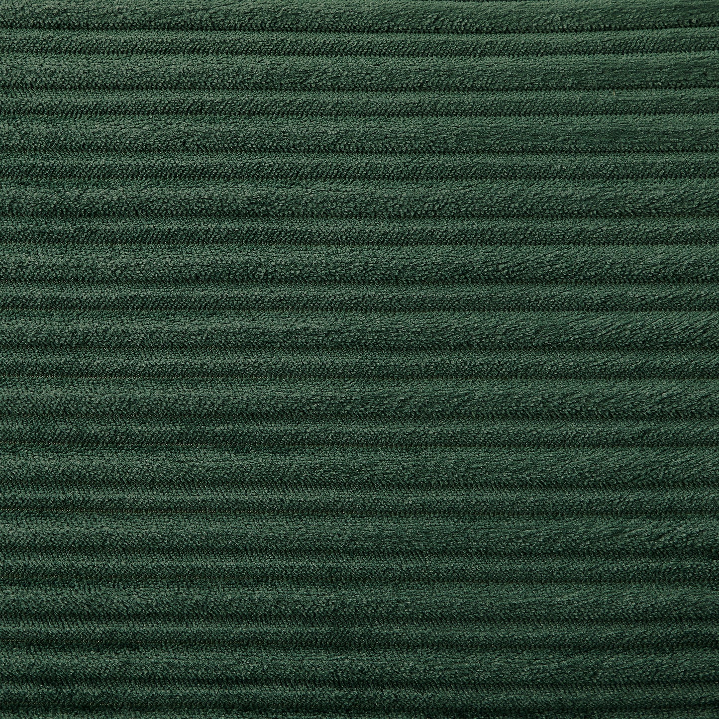 Dark green corduroy fabric with a soft texture