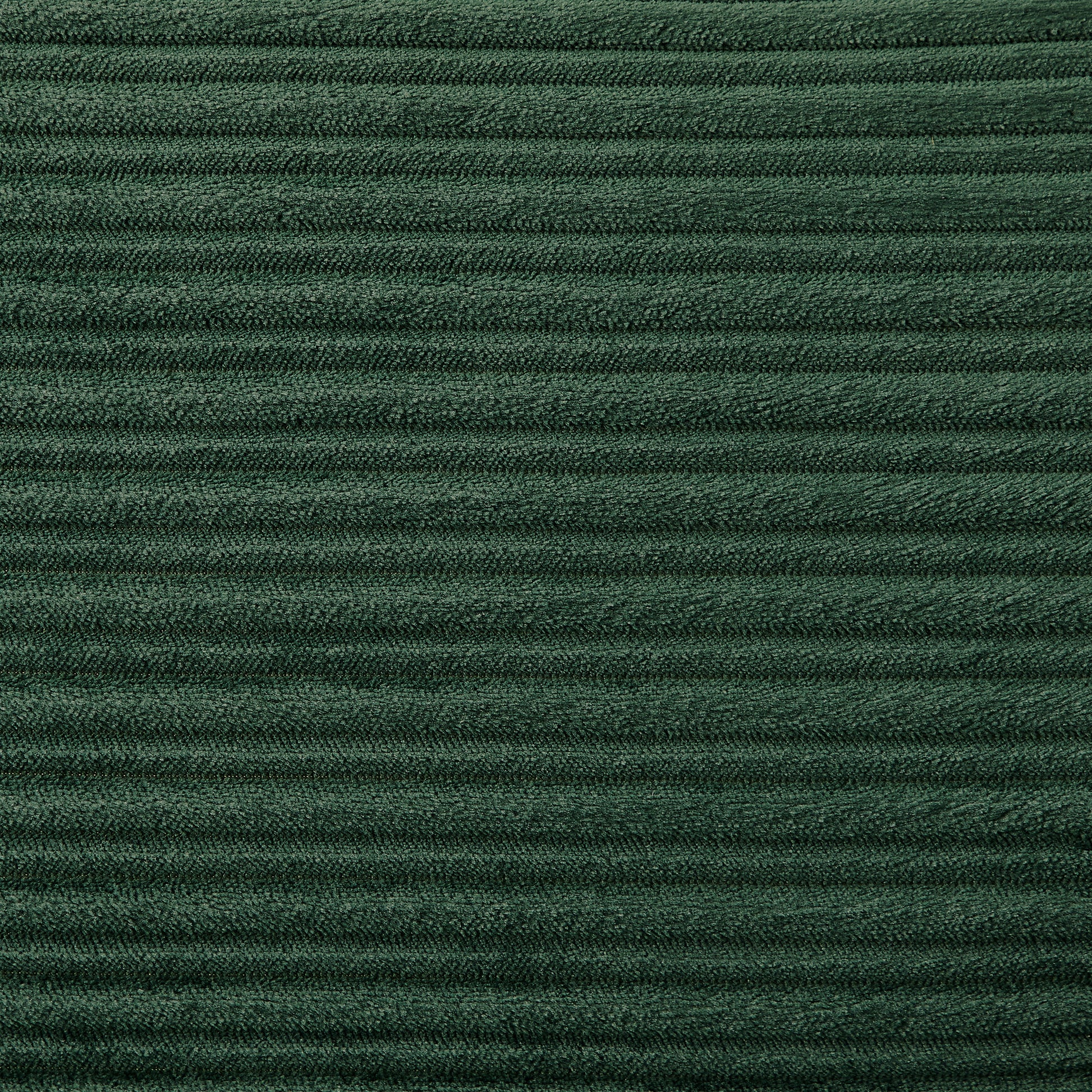 Dark green corduroy fabric with a soft texture