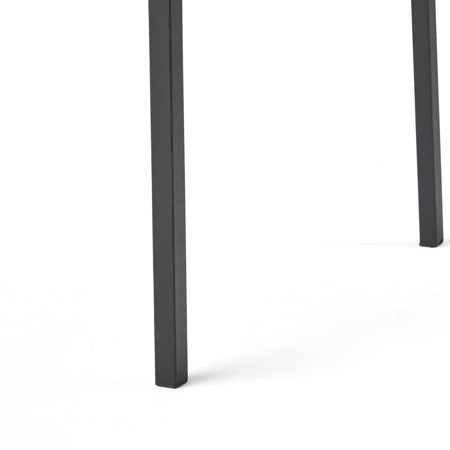 Matte black metal table leg with minimalist design essential for modern furniture