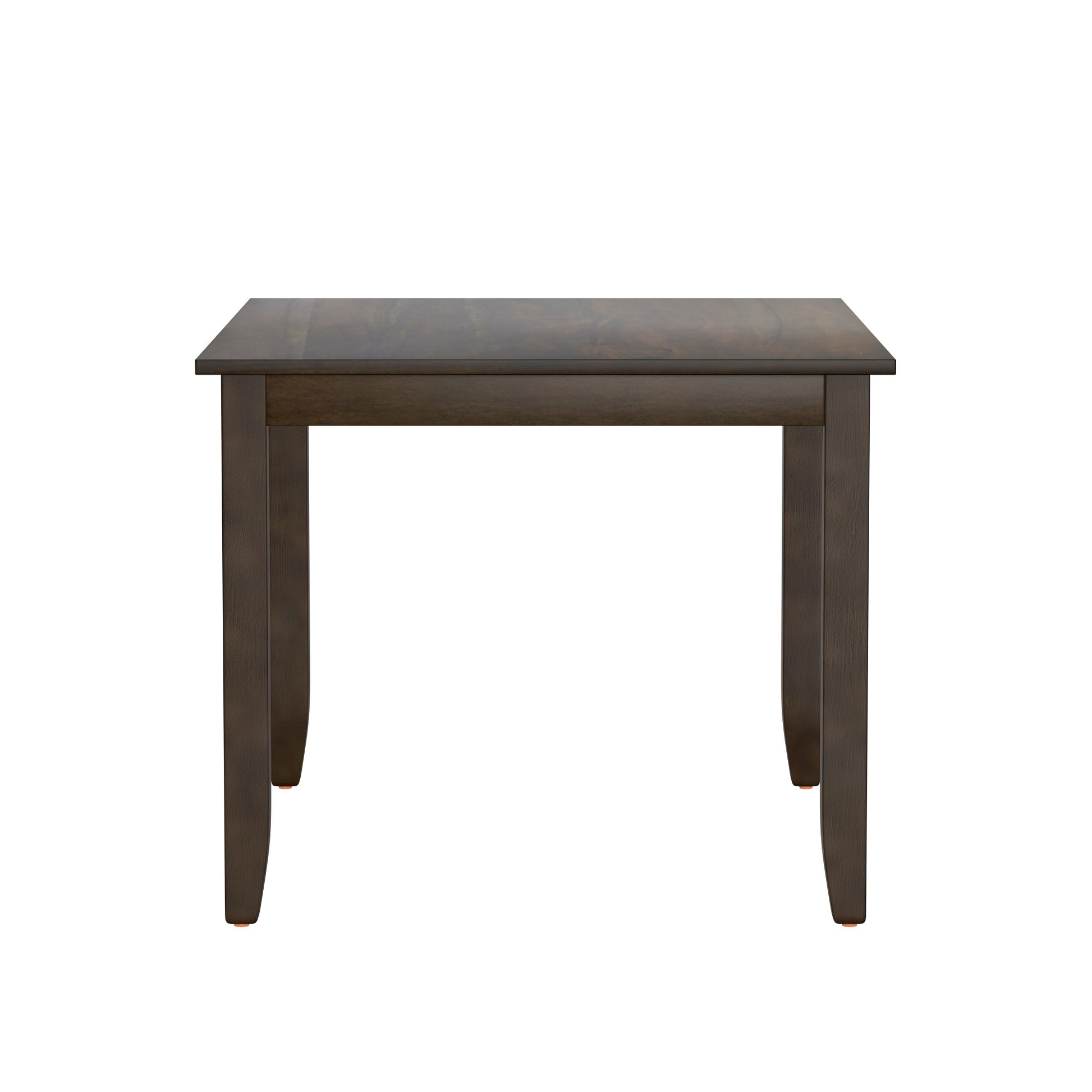 Dark brown wooden dining table
