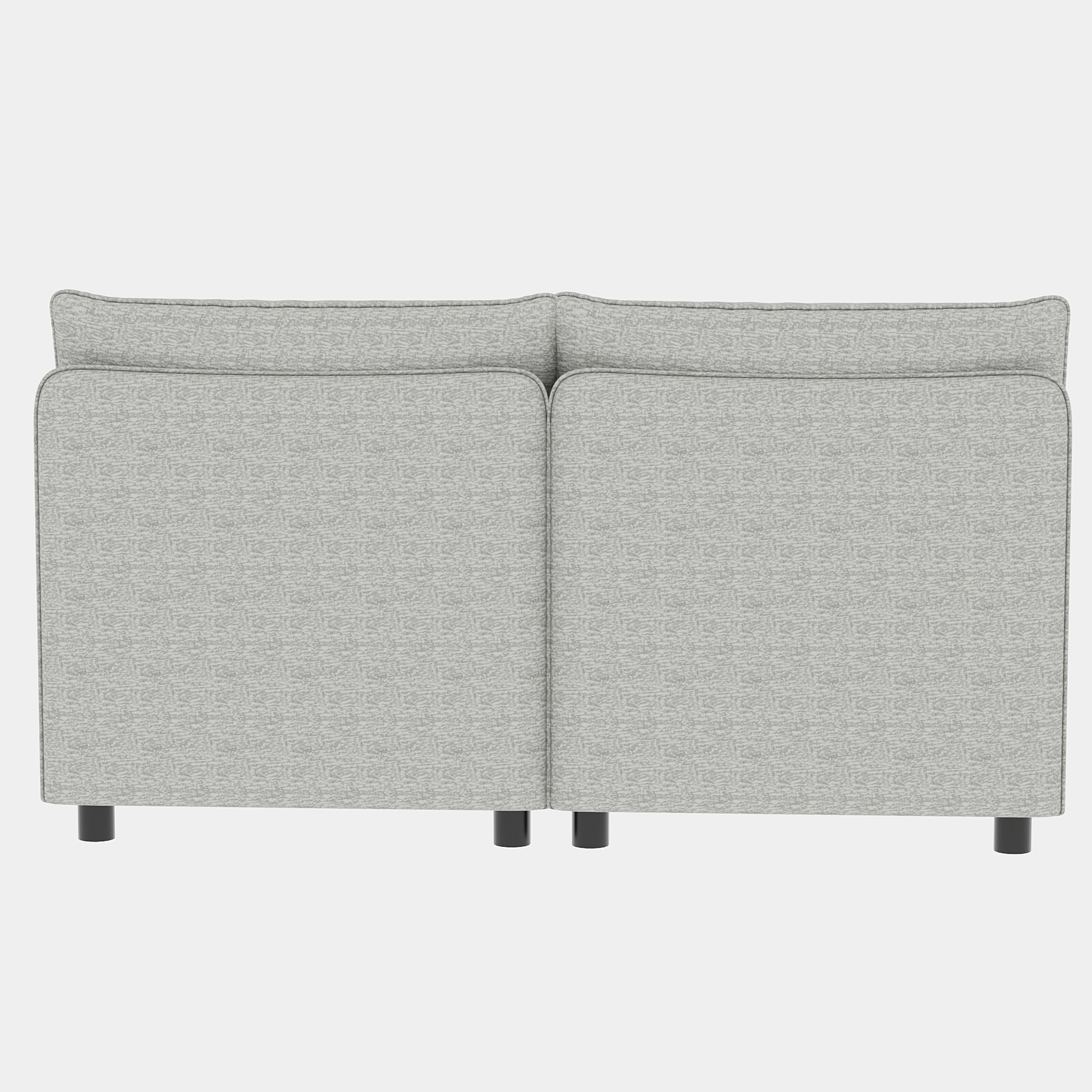 Light grey textured fabric sofa back view modern design