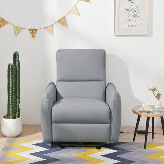 Modern gray recliner chair with plush cushioning ideal for relaxation