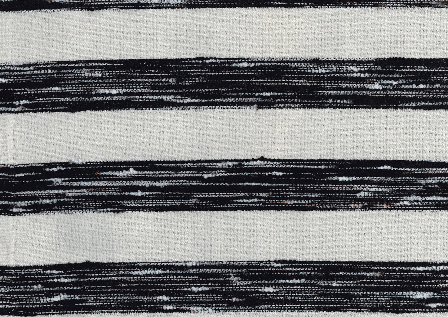 Close up of a black and white striped textured fabric