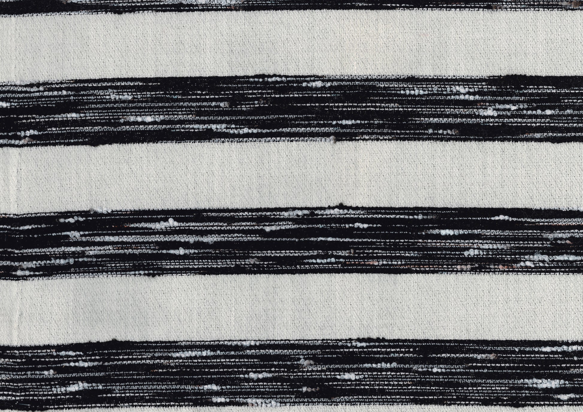 Close up of a black and white striped textured fabric