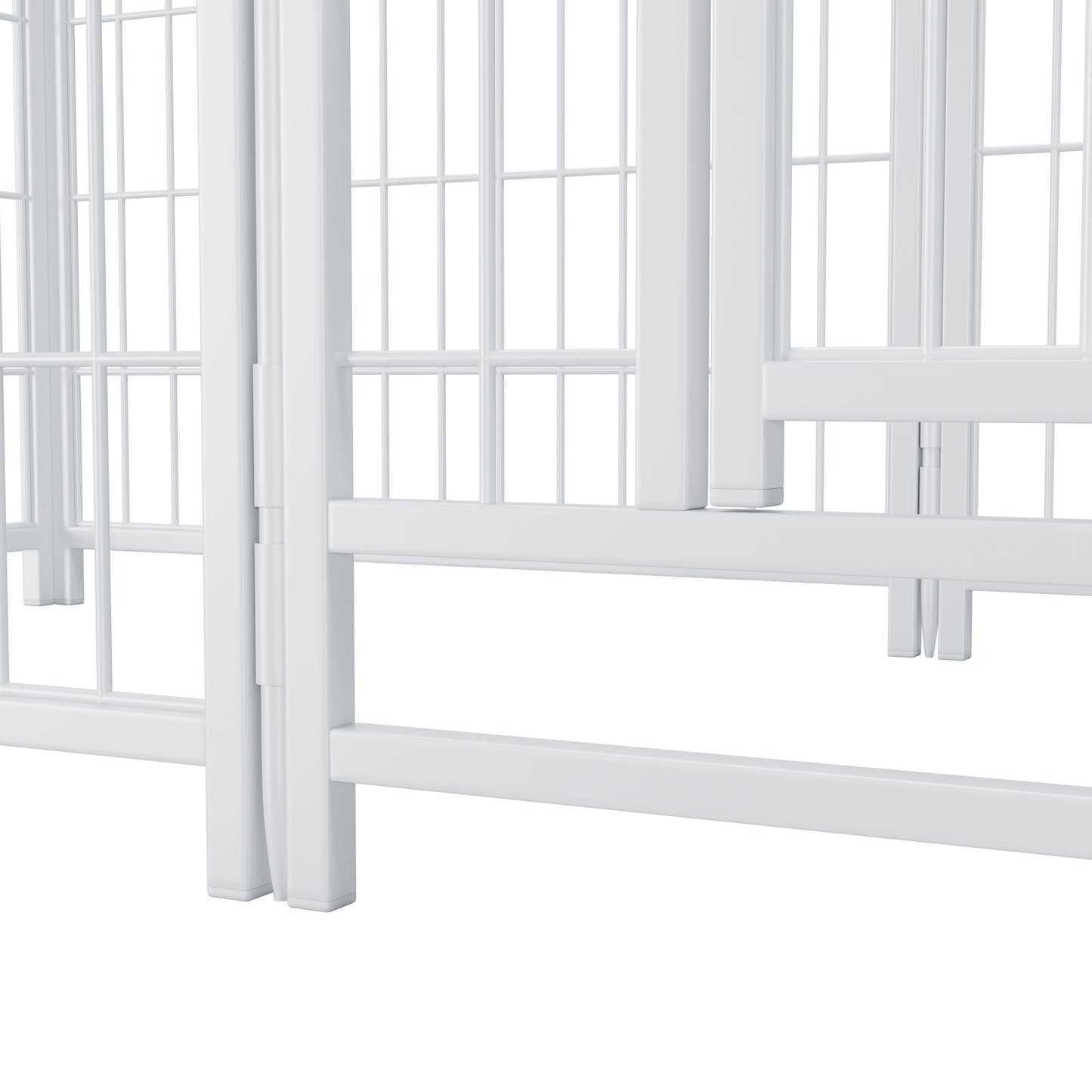 White metal pet playpen sturdy construction for safe containment