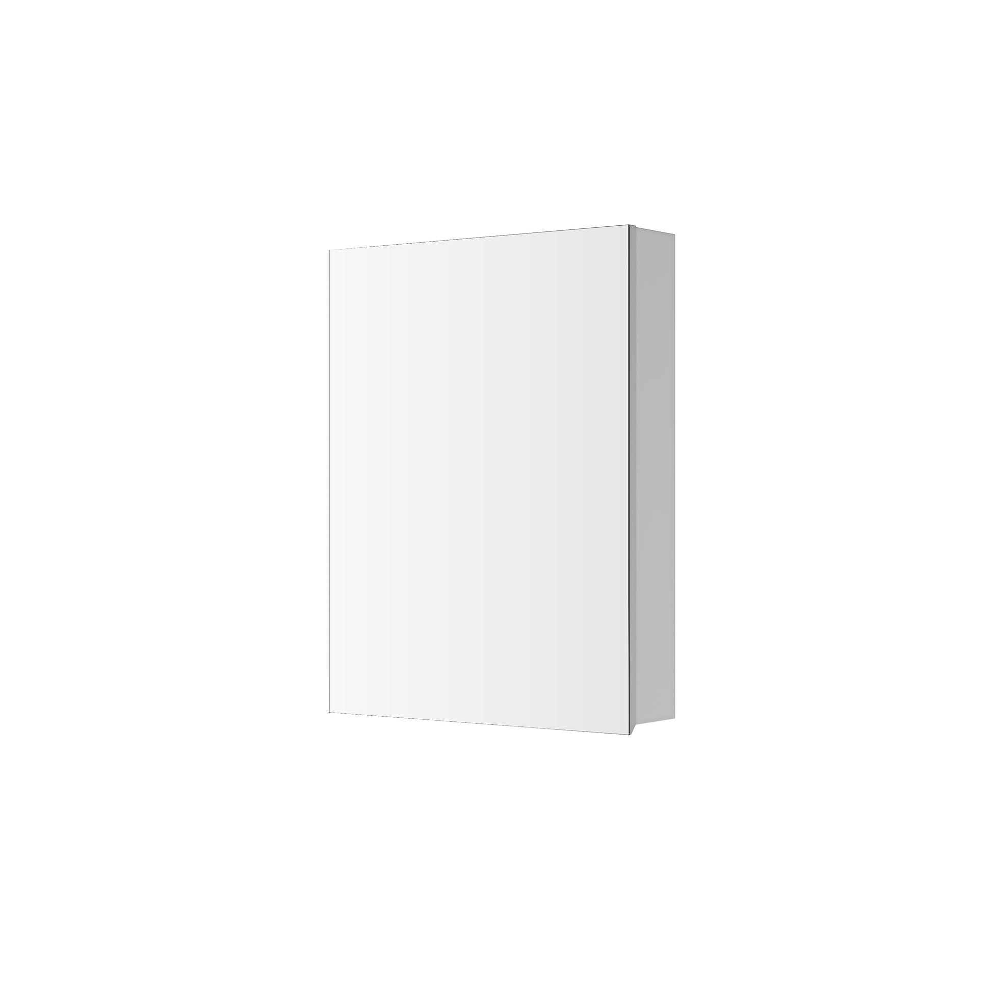 Sleek white medicine cabinet with a mirrored door perfect for bathroom storage