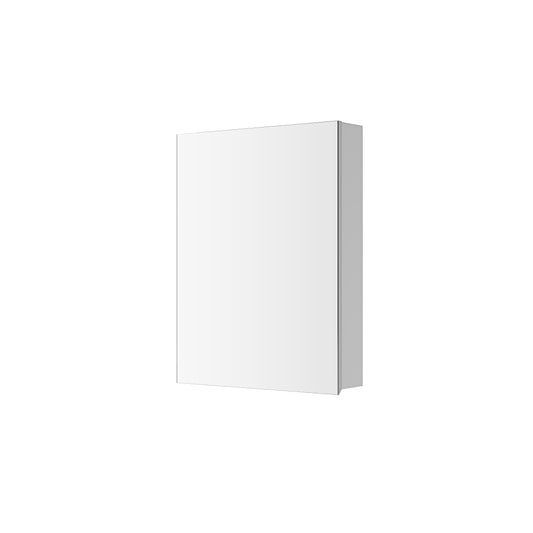 Sleek white medicine cabinet with a mirrored door perfect for bathroom storage