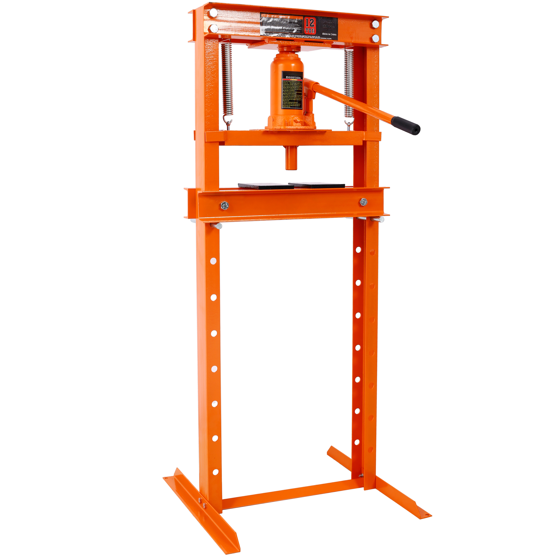 Heavyduty  ton orange hydraulic press with reinforced steel frame for shop use