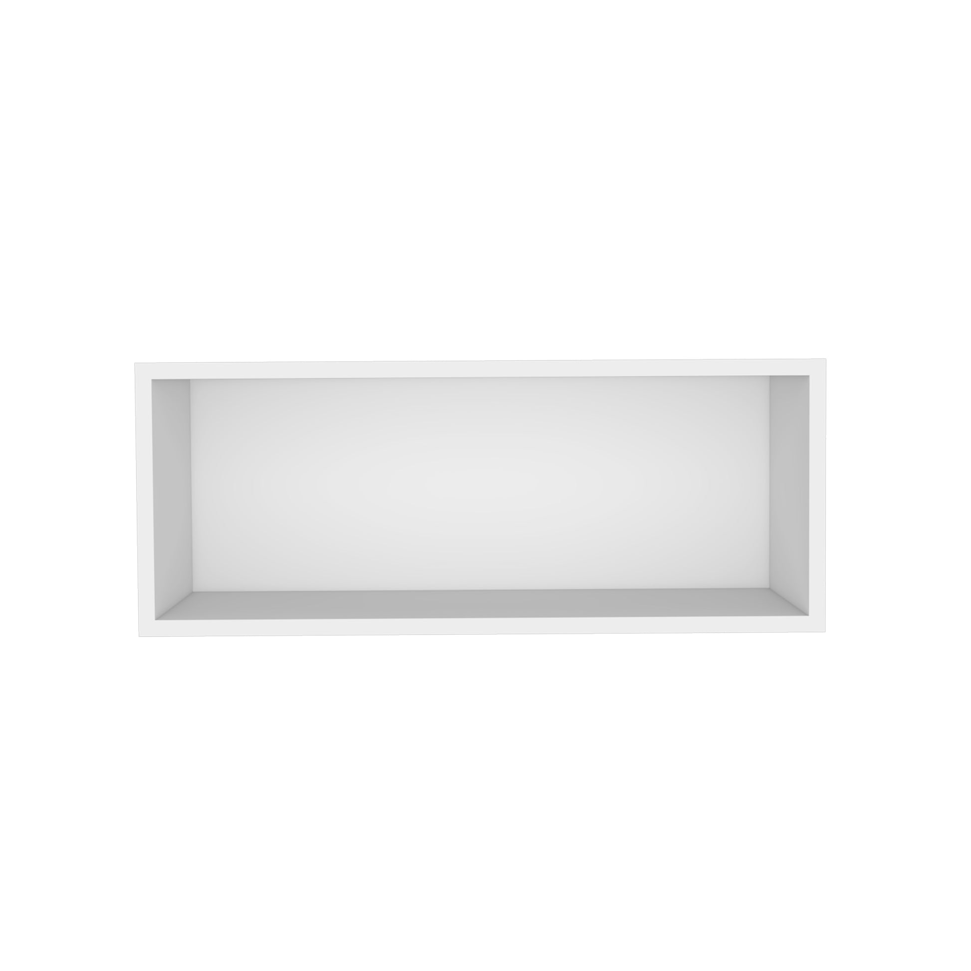 Clean white floating shelf minimalist design perfect for modern living rooms