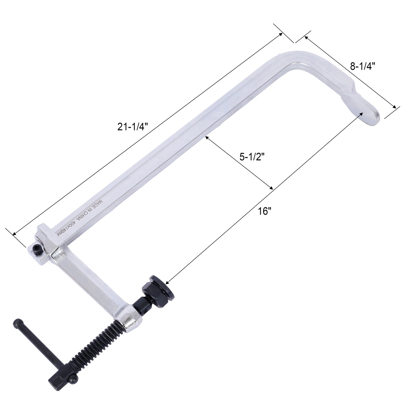 Heavyduty steel Cclamp with inch throat depth ideal for woodworking and metalworking